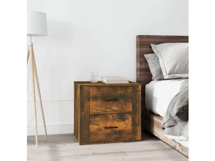 vidaXL Nočný stolík dymový dub 50x39x47 cm