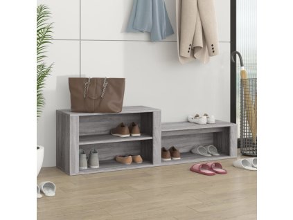 vidaXL Botník sivý dub sonoma 150x35x45 cm spracované drevo