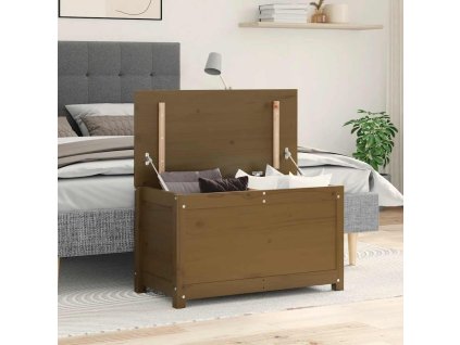 vidaXL Úložný box medovo-hnedý 80x40x45,5 cm masívna borovica