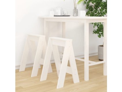 VidaXL Sedadlá 2 ks biele 40x40x60 cm borovicový masív