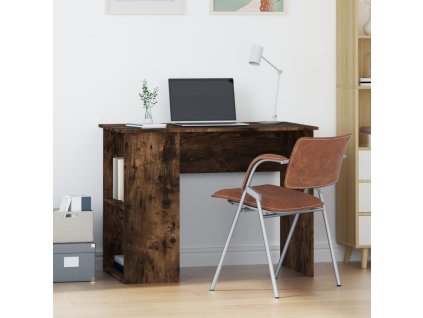 vidaXL Stôl dymový dub 100x55x75 cm spracované drevo