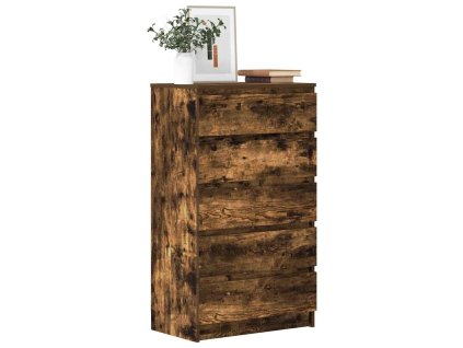 vidaXL Zásuvková skrinka dymový dub 60x36x103 cm spracované drevo