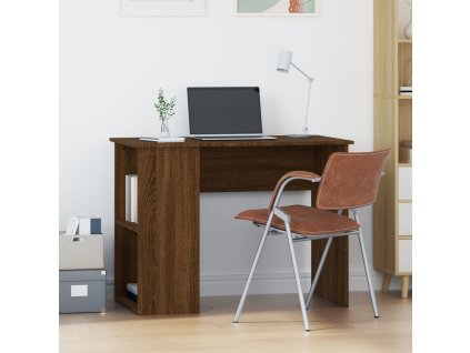 vidaXL Stôl hnedý dub 100x55x75 cm spracované drevo