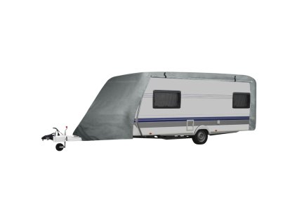 vidaXL Ochranná plachta na karavan, sivá, veľkosť L