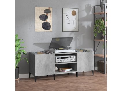 vidaXL Skrinka na platne betónovosivá 121x38x48 cm kompozitné drevo