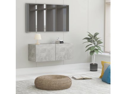 vidaXL TV skrinka, betónovo sivá 80x30x30 cm, kompozitné drevoo