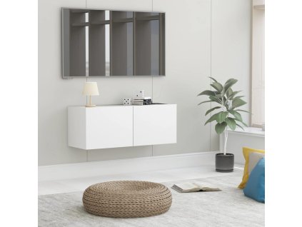 vidaXL TV skrinka, biela 80x30x30 cm, kompozitné drevo