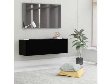 vidaXL TV skrinka, čierna 100x30x30 cm, kompozitné drevo