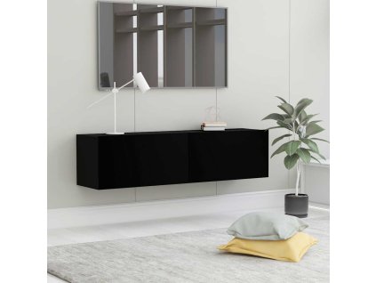 vidaXL TV skrinka, čierna 120x30x30 cm, kompozitné drevo