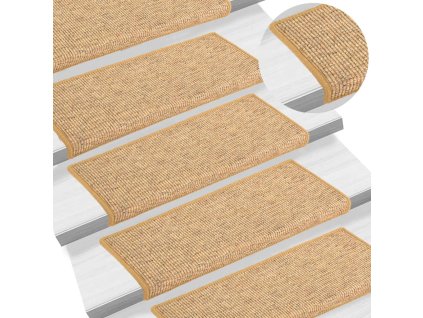 vidaXL Samolepiace nášľapy na schody 15 ks 65x21x4 cm oranžové