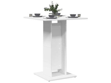 vidaXL Bistro stolík, biely 60x60x75 cm, kompozitné drevo