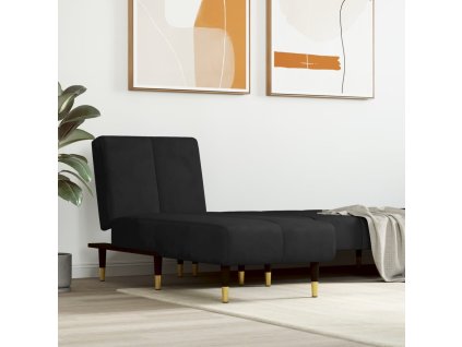 vidaXL Leňoška čierna zamatová