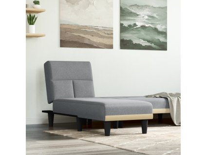 vidaXL Leňoška bledosivá látka