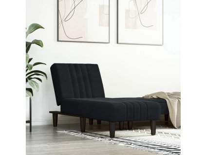 vidaXL Leňoška čierna zamatová