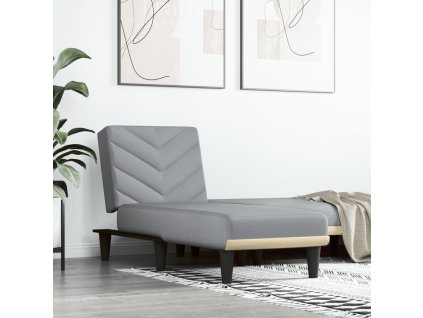 vidaXL Leňoška bledosivá látka