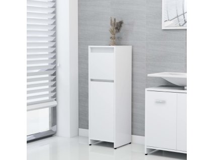 vidaXL Skrinka do kúpeľne, biela 30x30x95 cm, kompozitné drevo