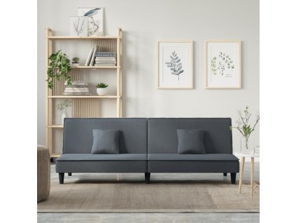 vidaXL Rozkladacia pohovka tmavosivá zamat