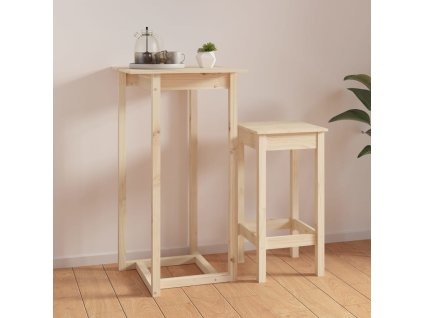vidaXL Barový stolík 60x60x110 cm masívne borovicové drevo