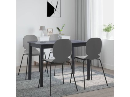 vidaXL Jedálenský stôl čierny 114x71x75 cm masívne kaučukové drevo