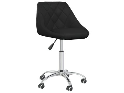 vidaXL Otočná jedálenská stolička čierna umelá koža