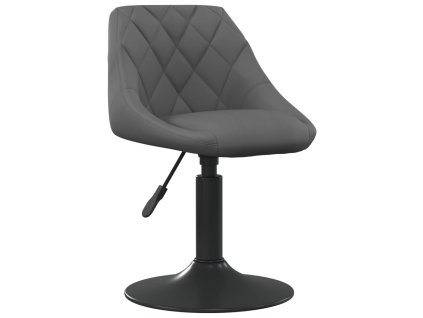 vidaXL Jedálenská stolička tmavosivá zamatová