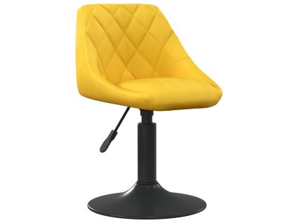 vidaXL Jedálenská stolička horčicovo-žltá zamatová