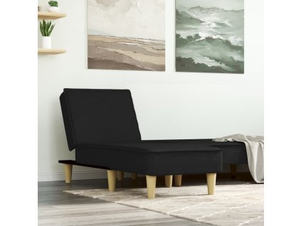 vidaXL Leňoška čierna látková