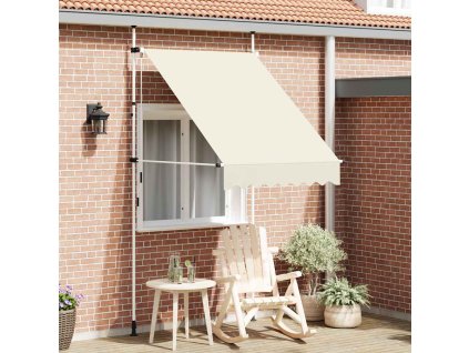 vidaXL Ručne zaťahovacia markíza 150 cm krémová