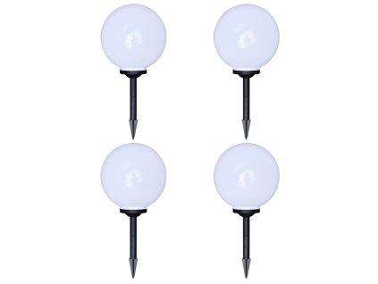 vidaXL Vonkajšie LED lampy k chodníku so špicatým hrotom 4 ks 30 cm
