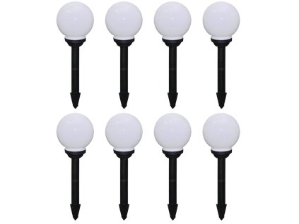 vidaXL Vonkajšie LED lampy k chodníku so špicatým hrotom 8 ks 15 cm