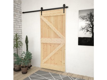 vidaXL Dvere 80x210 cm, borovicový masív