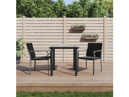 vidaXL 3-dielna záhradná jedálenská sada s vankúšmi polyratan a oceľ
