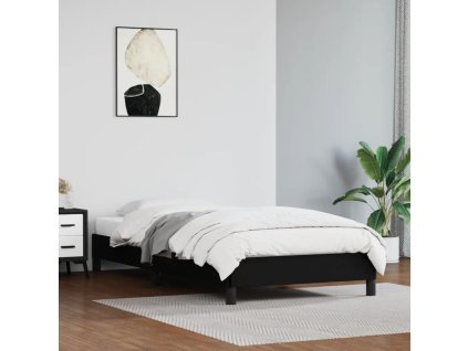 vidaXL Posteľný rám čierny 90x190 cm umelá koža