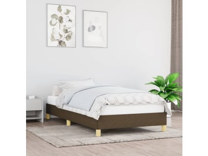 vidaXL Posteľ bez matraca tmavohnedá 80x200 cm látka