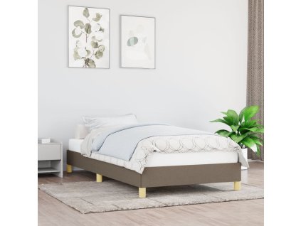 vidaXL Posteľ bez matraca sivohnedá 100x200 cm látka