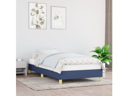 vidaXL Rám postele bez matraca Modrá 90x200 cm Látka