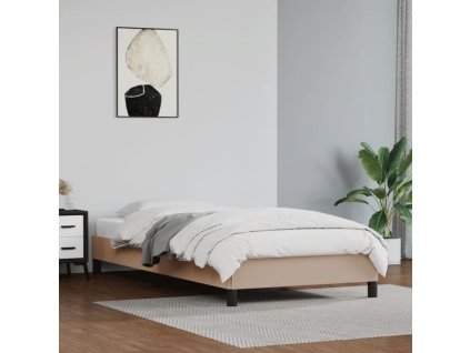 vidaXL Posteľný rám kapučínový 90x190 cm umelá koža