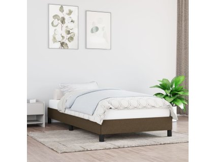 vidaXL Posteľ bez matraca tmavohnedá 100x200 cm látka