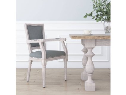 vidaXL Jedálenská stolička tmavosivá látková