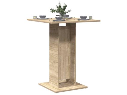vidaXL Bistro stolík, dub sonoma 60x60x75 cm, kompozitné drevo