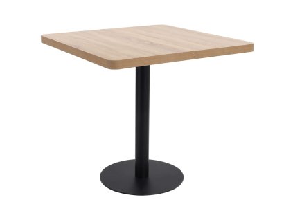 vidaXL Bistro stolík bledohnedý 80x80 cm MDF