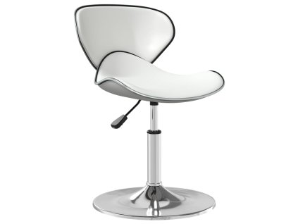 vidaXL Jedálenská stolička biela umelá koža