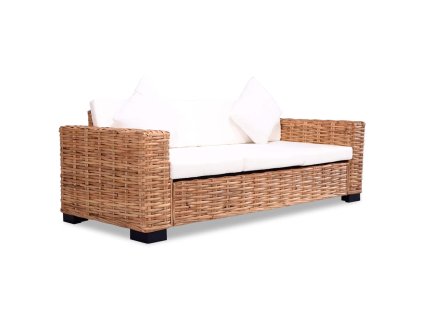 vidaXL 3-miestna sedačka, pravý ratan