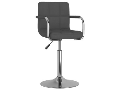 vidaXL Jedálenská stolička tmavosivá látková