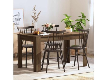 vidaXL Jedálenský stôl hnedý dub 140x74,5x76 cm spracované drevo