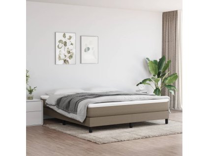 vidaXL Posteľný rám boxspring s matracom sivohned 180x200 cm látka