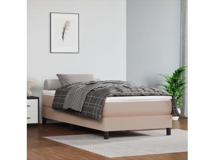 vidaXL Posteľný rám kapučínový 90x190 cm umelá koža