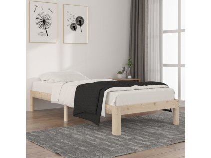 vidaXL Posteľný rám borovicový masív 90x200 cm