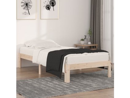 vidaXL Posteľný rám, drevený masív 90x190 cm, jednolôžko