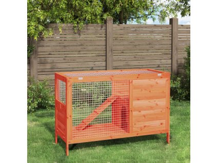 vidaXL Králikáreň hnedá 103x44x69,5 cm masívna borovica